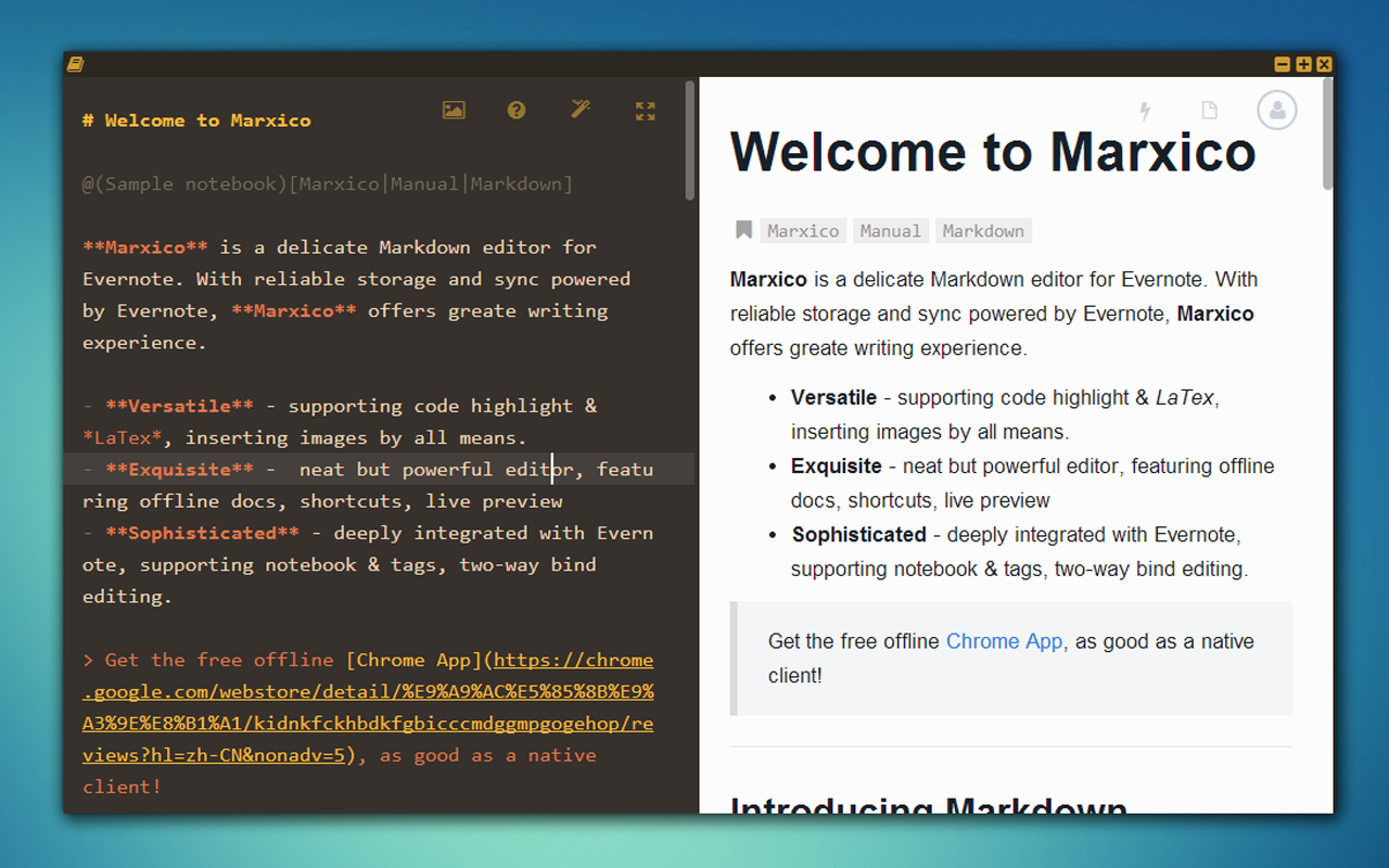 evernote markdown